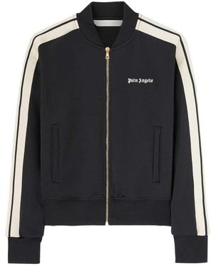 Palm Angels Classic Logo-Print Track Bomber Jacket - Black