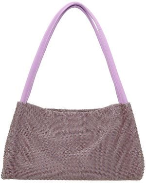 STAUD Penny Crystal Shoulder Bag - Purple