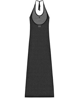 Courreges Cotton Long Tank Dress - Black