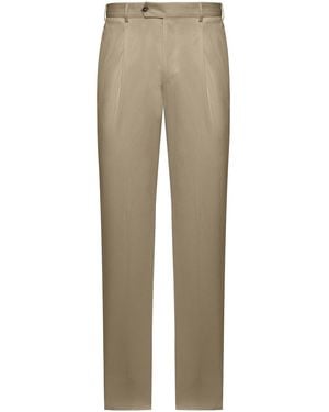 PT Torino Tailored Cotton Trousers - Natural