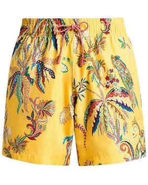 Etro Swimsuit With Placed Print - Yellow