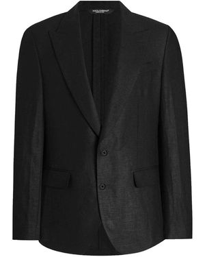 Dolce & Gabbana Linen Jacket - Black