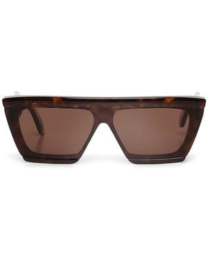 Alaïa Rectangular Acetate Sunglasses - Brown