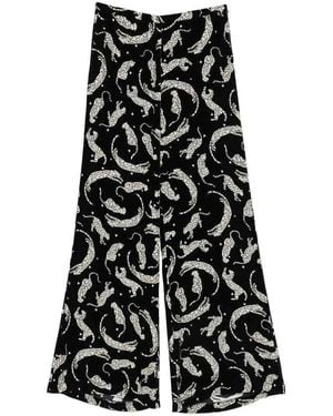 forte_forte Pritned Velvet Trousers - Black