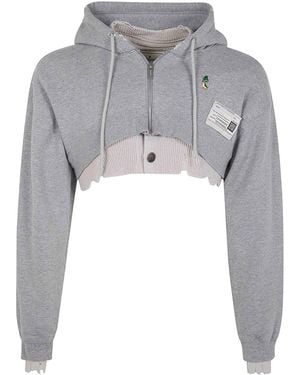 Maison Mihara Yasuhiro Cropped Layered Parka - Gray