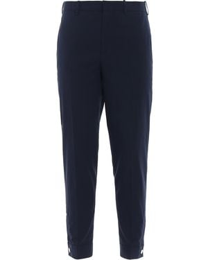 Neil Barrett Skinny Fit Tapered Casual Trousers - Blue