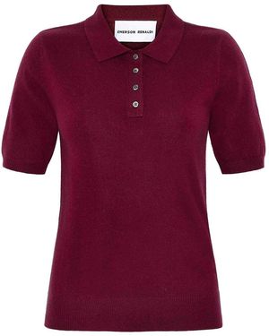 EMERSON RENALDI Button-Down Polo Shirt - Red