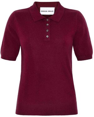 EMERSON RENALDI Button-Down Polo Shirt - Red