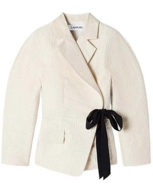 Lanvin Wrap-Design Jacket - Natural