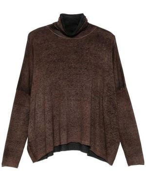 Avant Toi Ultralight Cashmere Turtle-Neck Jumper - Brown