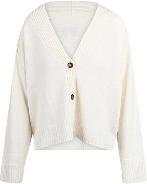 Loulou de Saison Kaia Ribbed Cashmere Cardigan - White