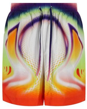 CASABLANCA Silk Shorts - Multicolor