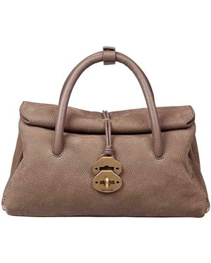 Zanellato Dotta Jones Nubuck Handbag - Brown