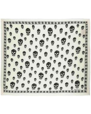 McQueen Skull Scarf - Black