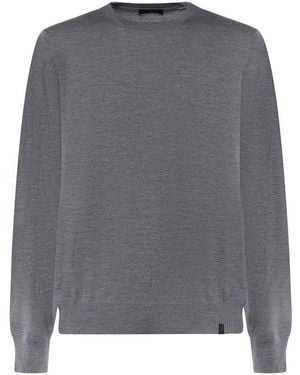 Fay Suéter Cuello Redondo - Gris