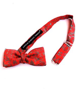MARIA ENRICA NARDI Moena Silk Bow Tie - Red