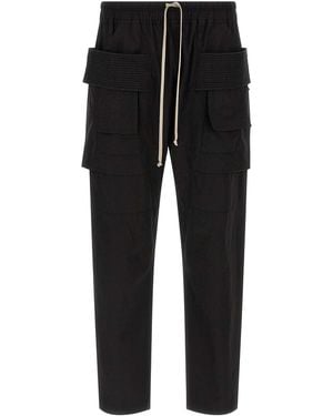 Rick Owens Creatch Cargo Drawstring Trousers - Black