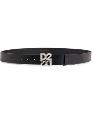 DSquared² Cintura D2 Upside Down - Bianco