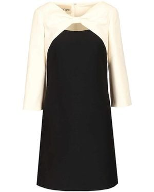 Valentino Garavani Mini Cut-Out Crepe Dress - Black