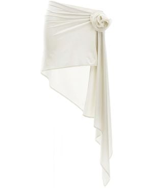 Magda Butrym Asymmetrical Mini Skirt - White