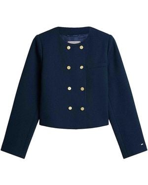 Tommy Hilfiger Preppy Texture Lady Jacket - Blue
