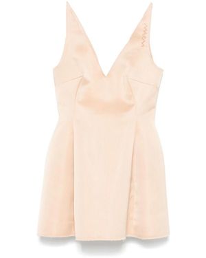 Marni Duchess Satin Mini Dress - Natural