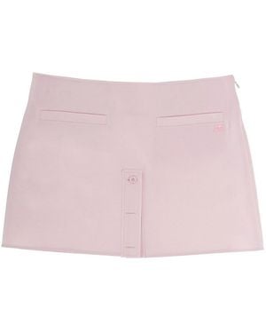 Courreges Miniskirt With Buttons - Pink