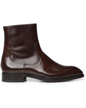 Lardini Leather Ankle Boot - Brown