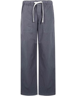 Palm Angels Curved Logo Loose Trousers - Blue