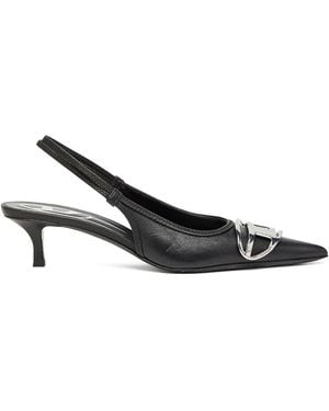 DIESEL Leather D Venus Court Shoes - Black
