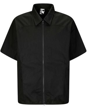 GR10K Short -Sleeved Cotton Shirt - Black