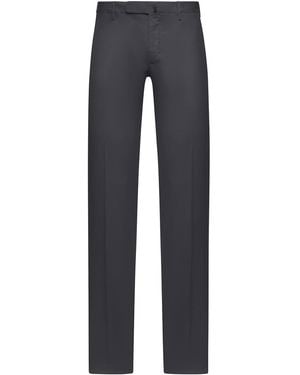 Incotex Slim Fit Tailored Cotton Trousers - Blue