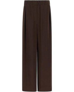 Jil Sander Fluid Viscose Trousers - Brown