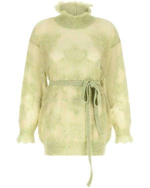 Twinset Jacquard Yarn Sweater - Yellow