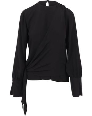 FEDERICA TOSI Blouse With Sash Detail - Black