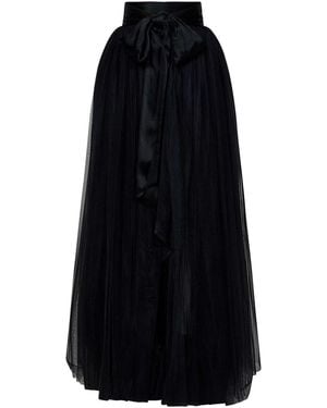 ROOM76 Long Tulle Wide Skirt - Black