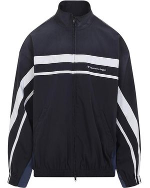 Balenciaga 50/50 Faded Technical Tracksuit Jacket - Blue