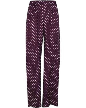Laura Urbinati Elastic Waist Trousers - Purple