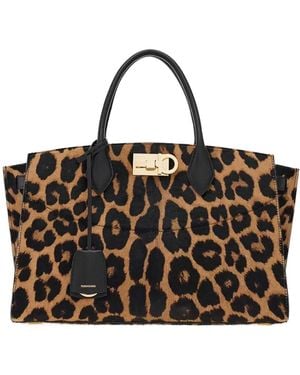 Ferragamo New Studio Large Soft Bag - Black