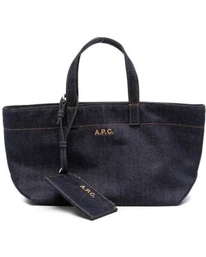 A.P.C. Le Drummer Toile Small Bag - Blue