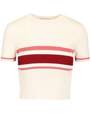 Self-Portrait Knit Top - Red