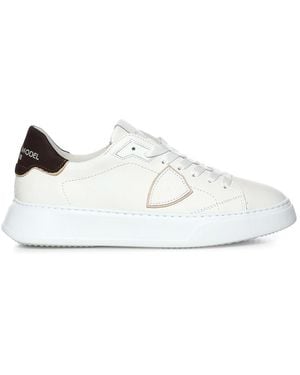 Philippe Model Temple Leather Sneakers - White