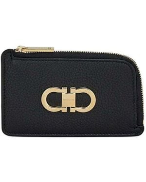 Ferragamo Card Holder With Coin Purse - Black