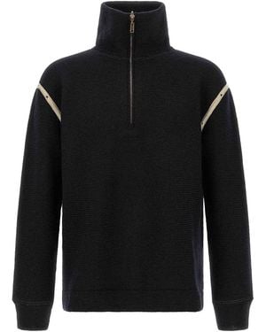Maison Margiela Denim Patch Sweater - Black