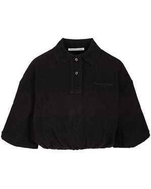 Alexander Wang Deconstructed Polo Shirt - Black