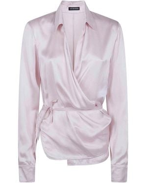 Ann Demeulemeester Alba Asymmetric Wrap Shirt - Purple