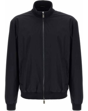 Pal Zileri Tech Fabric Bomber Jacket - Blue