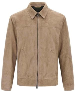 Brioni Suede Blouson - Natural