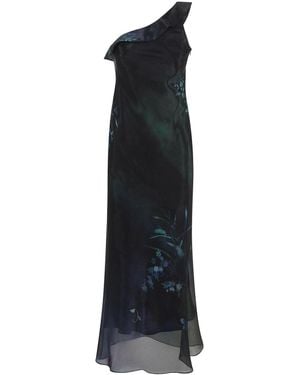 Giorgio Armani One-Shoulder Long Dress - Black