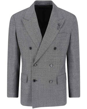Lardini Double-Breasted Blazer - Gray